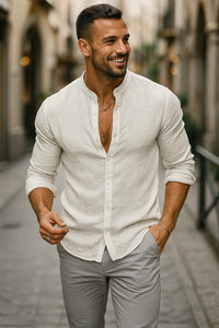 Philipp – 3/4 Sleeve Relaxed Fit Shirt - Image 1