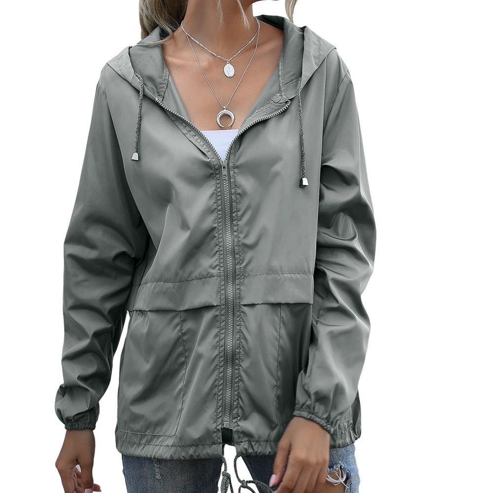 Lightweight women's jacket with a hood and a relaxed fit - J&B; - 6 - Elvaroza.com