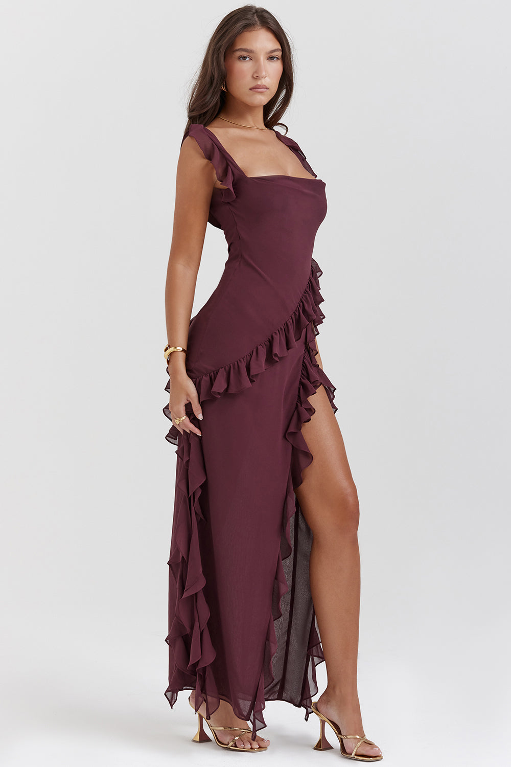Maren – Elegantes Maxikleid mit Rüschen für Damen - Image 6