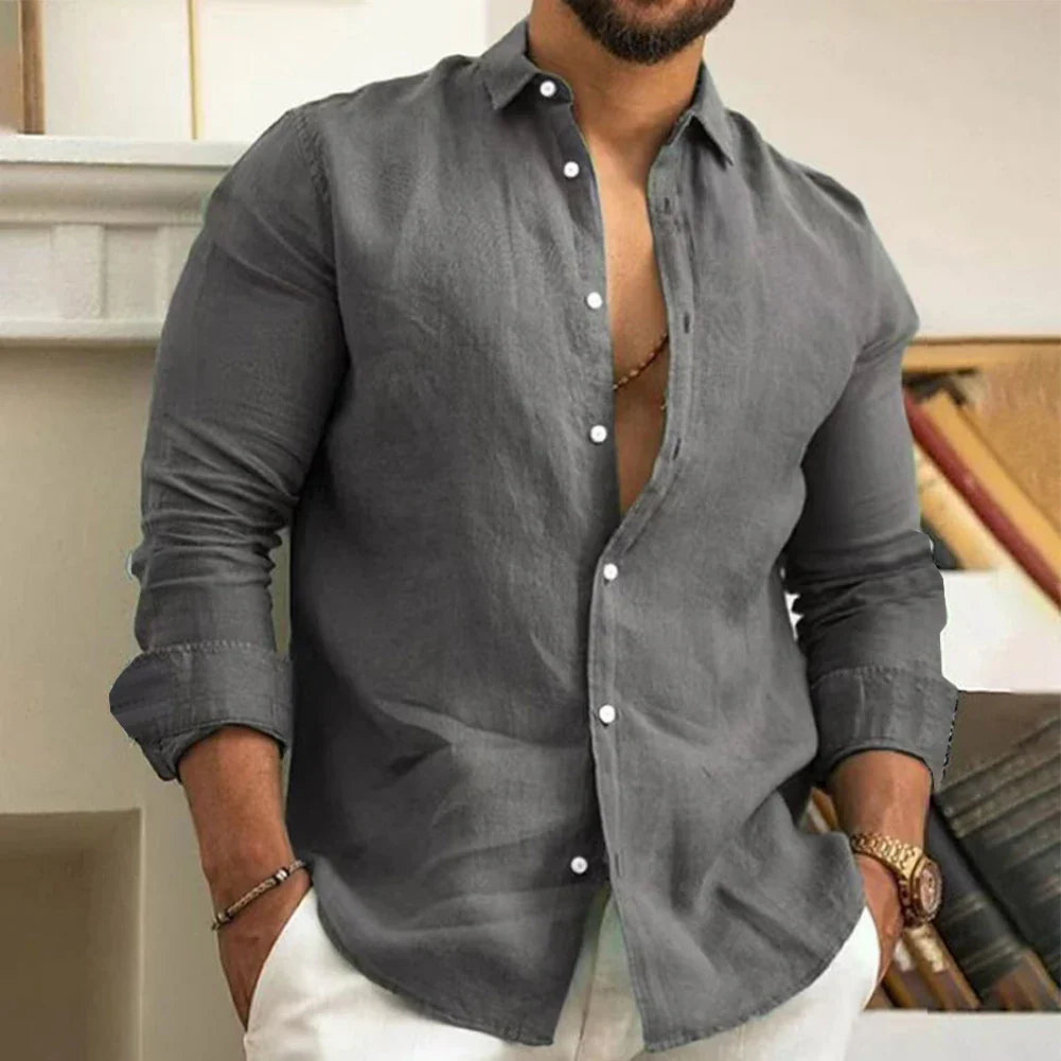 Alexander – Lightweight Button Shirt - Image 2