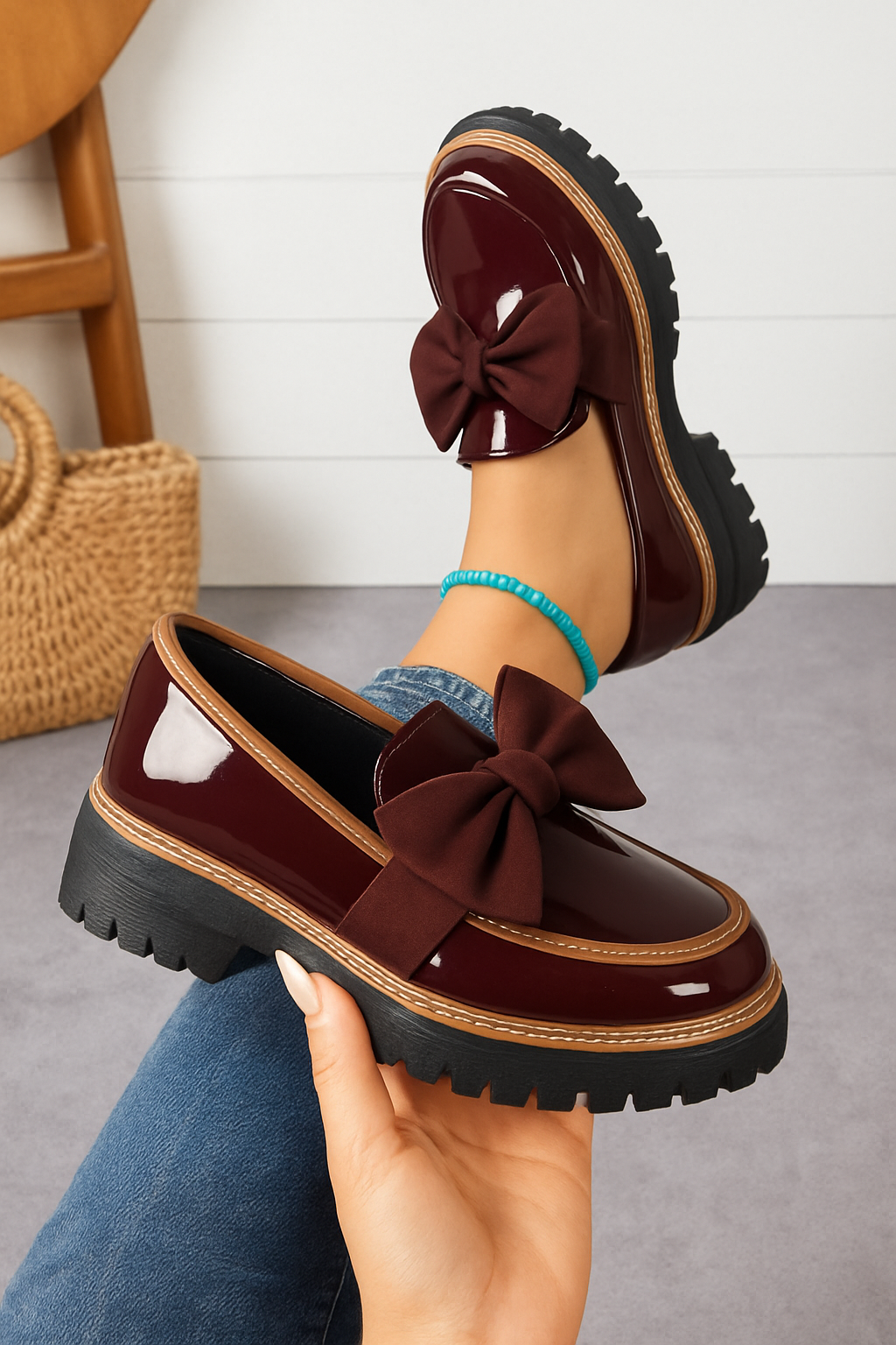 Chic Bow Detail Loafers – Stylish and Comfortable Everyday Shoes - Image 5