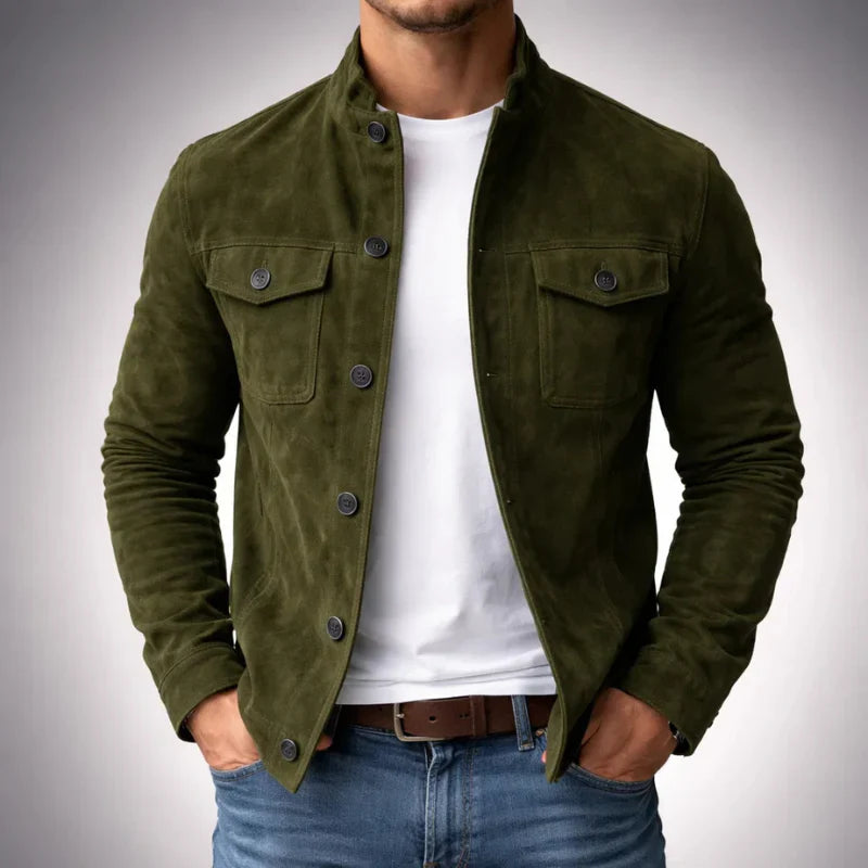 Men's Utility Jacket, relaxed fit with button closure - J&B; - 3 - Elvaroza.com