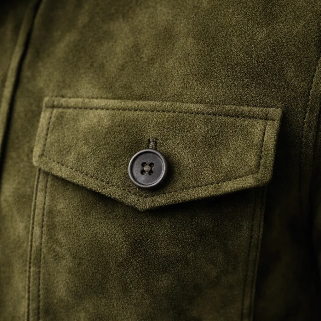 Men's Utility Jacket, relaxed fit with button closure - J&B; - 5 - Elvaroza.com