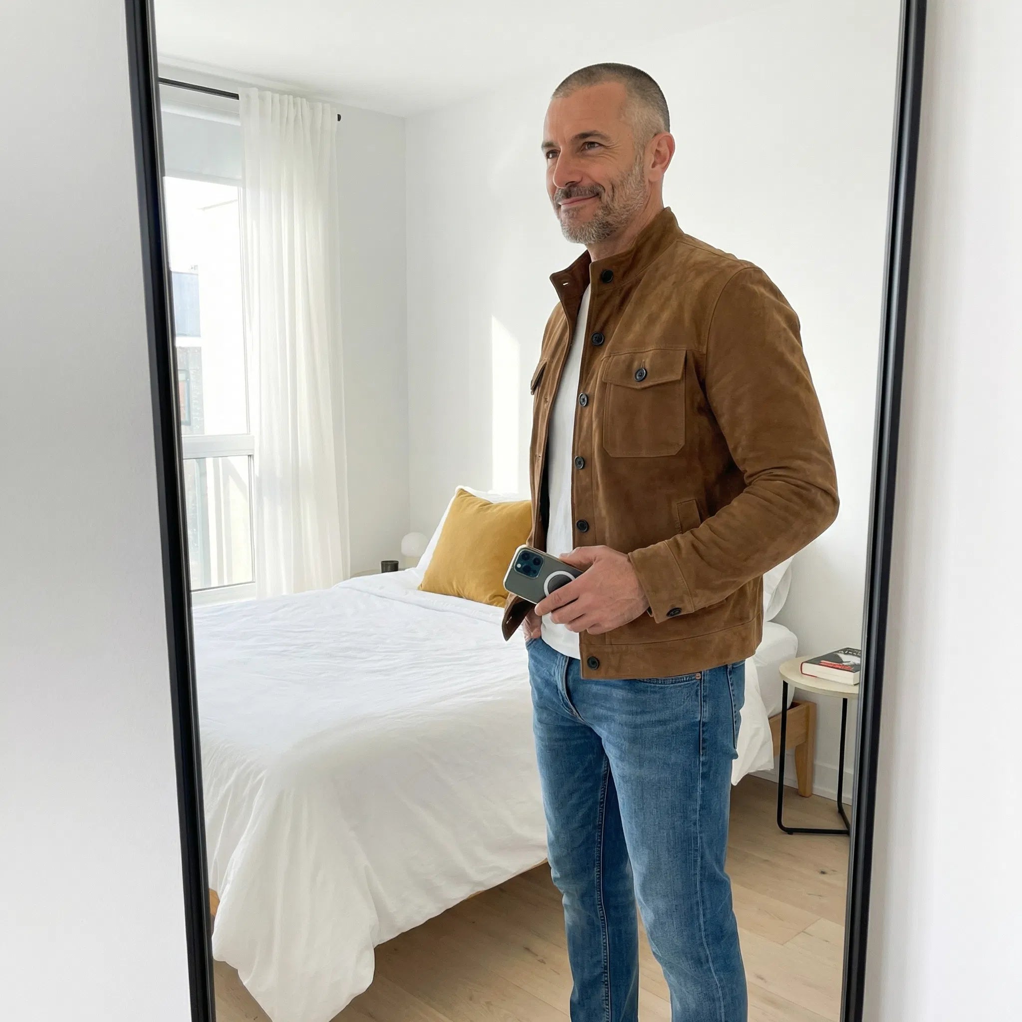 Men's Utility Jacket, relaxed fit with button closure - J&B; - 8 - Elvaroza.com