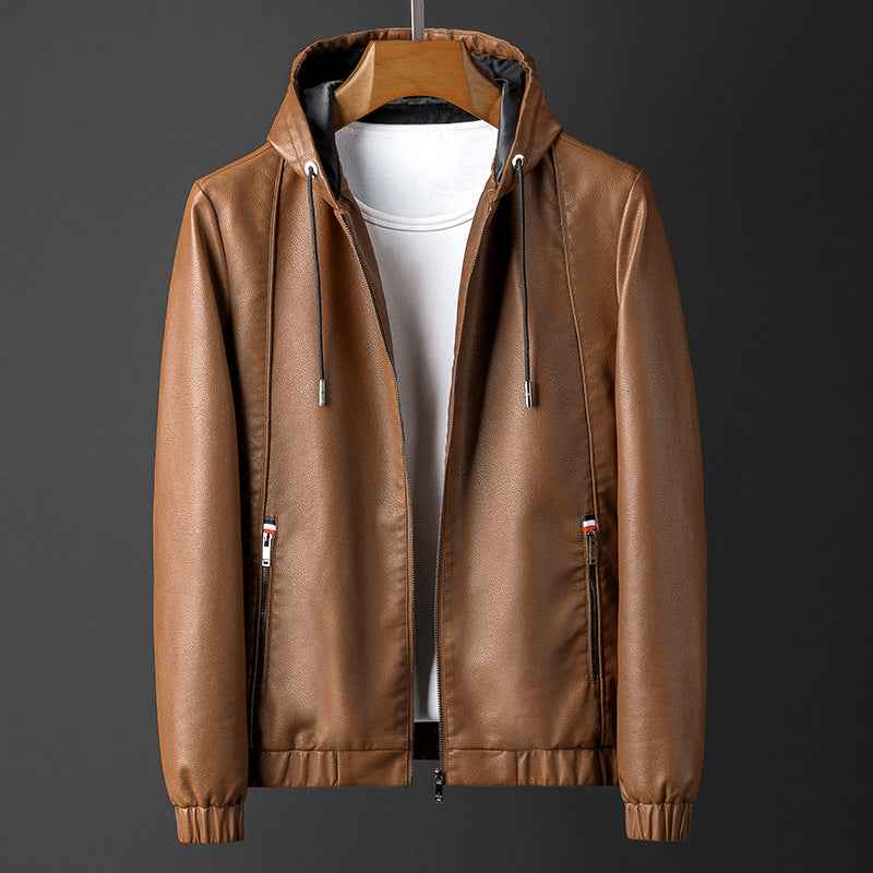 Men's Hooded Bomber Jacket - Casual Look with Zipper - J&B; - 2 - Elvaroza.com