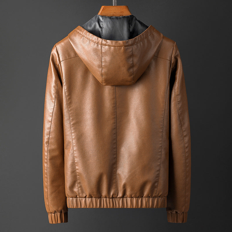 Men's Hooded Bomber Jacket - Casual Look with Zipper - J&B; - 3 - Elvaroza.com
