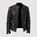 Men's Leather Jacket – Structured Fit with Practical Zipper Pockets - J&B; - 2 - Elvaroza.com