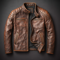 Men's Leather Jacket – Structured Fit with Quilted Shoulders - J&B; - 2 - Elvaroza.com