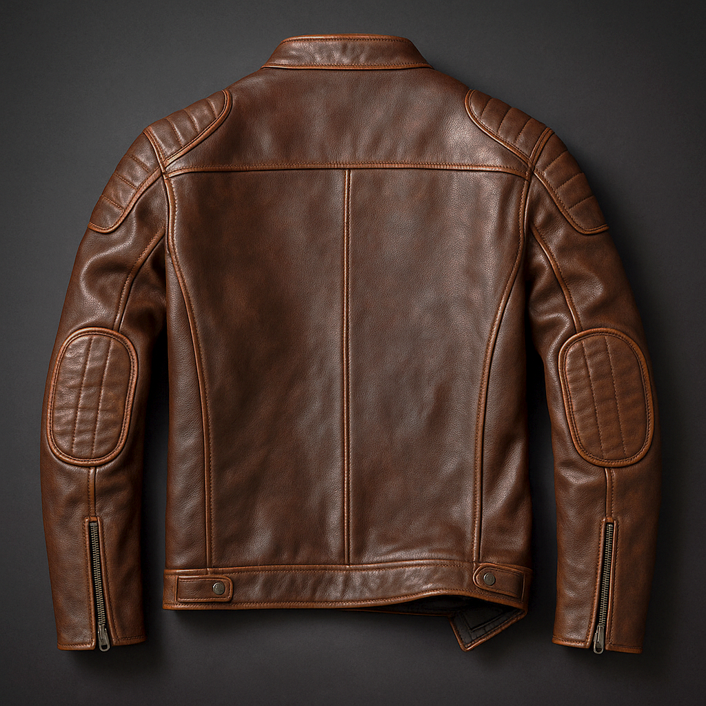 Men's Leather Jacket – Structured Fit with Quilted Shoulders - J&B; - 4 - Elvaroza.com