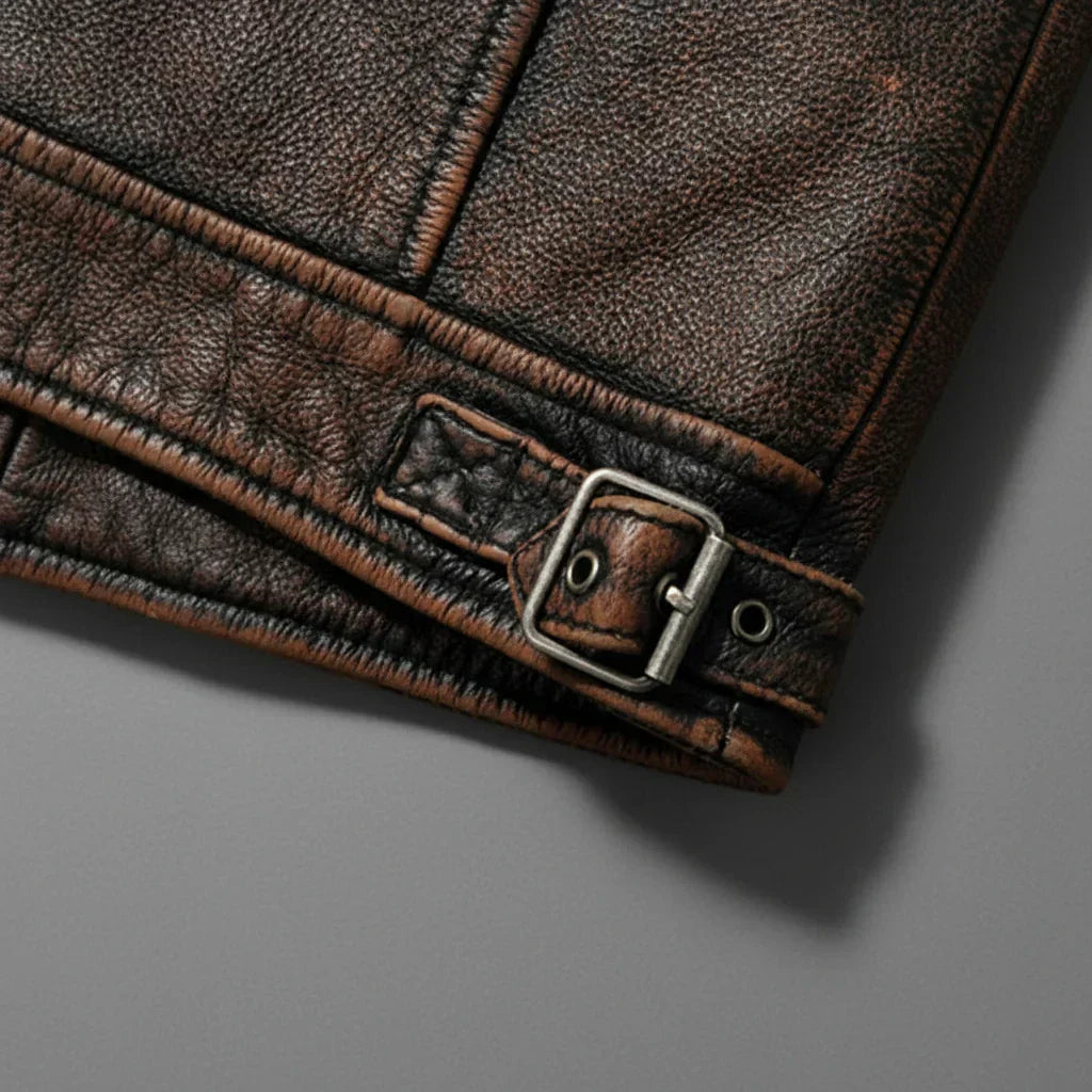 Men's Leather Jacket – Structured Fit with Quilted Shoulders - J&B; - 9 - Elvaroza.com