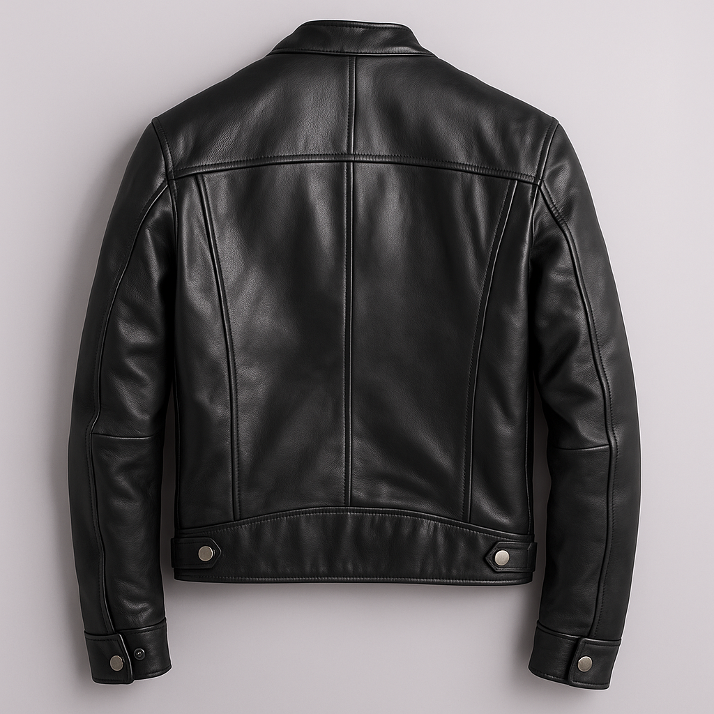 Men's Leather Jacket – Classic Fit with a Textured Look - J&B; - 5 - Elvaroza.com