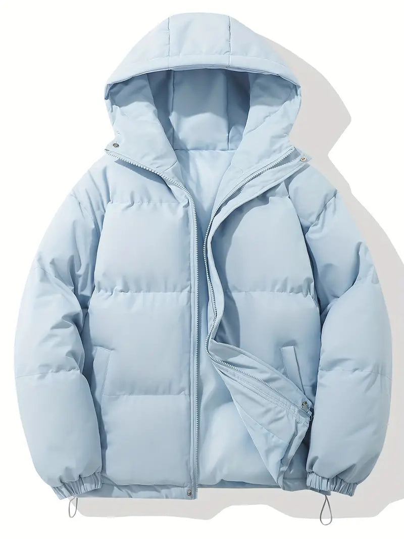 Women's Quilted Jacket with Hood and Zipper - J&B; - 1 - Elvaroza.com