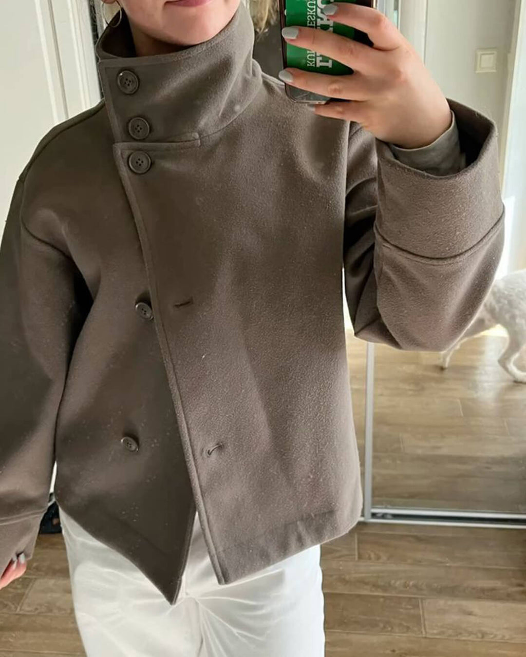 Women's jacket with a high collar and a loose fit - J&B; - 4 - Elvaroza.com