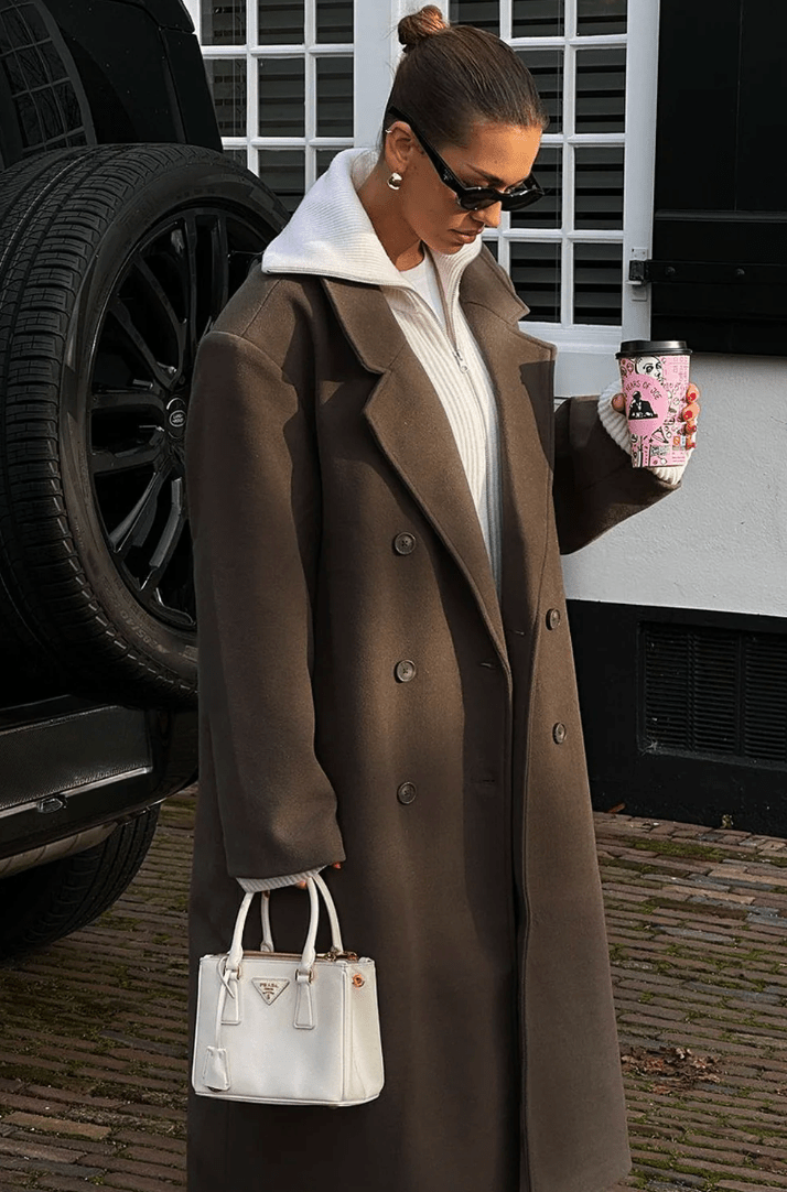Long women's jacket with a loose fit and wide lapels - J&B; - 8 - Elvaroza.com
