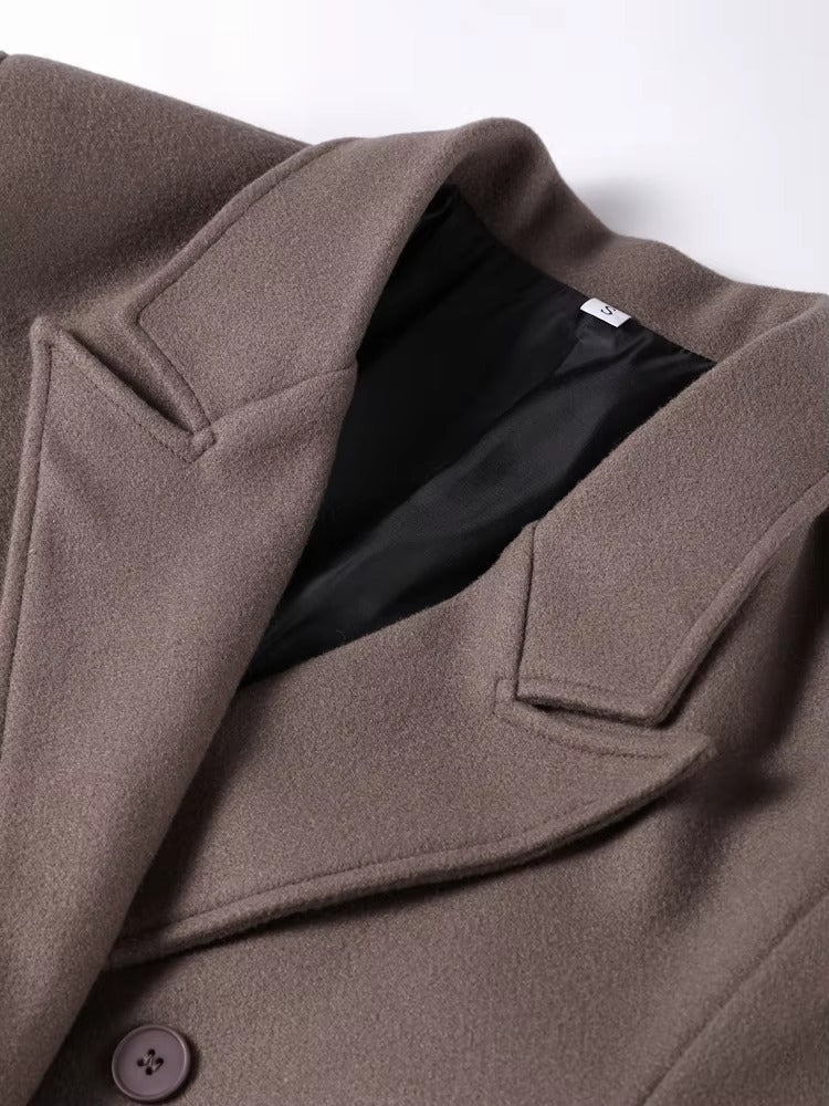 Long women's jacket with a loose fit and wide lapels - J&B; - 11 - Elvaroza.com