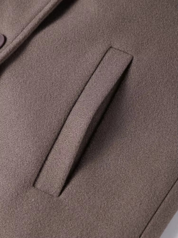 Long women's jacket with a loose fit and wide lapels - J&B; - 12 - Elvaroza.com
