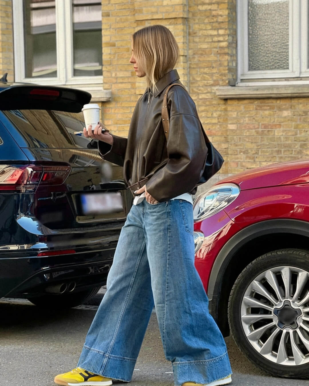 Women's Bomber Jacket with Belt and Oversized Fit - J&B; - 6 - Elvaroza.com
