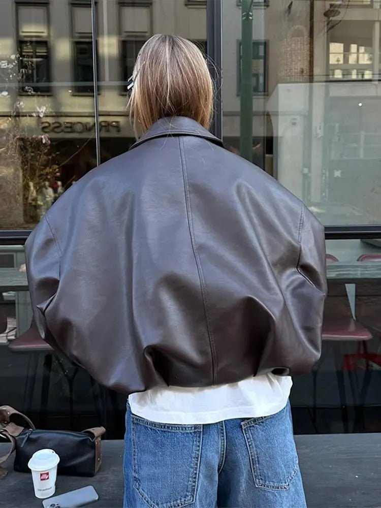 Women's Bomber Jacket with Belt and Oversized Fit - J&B; - 7 - Elvaroza.com