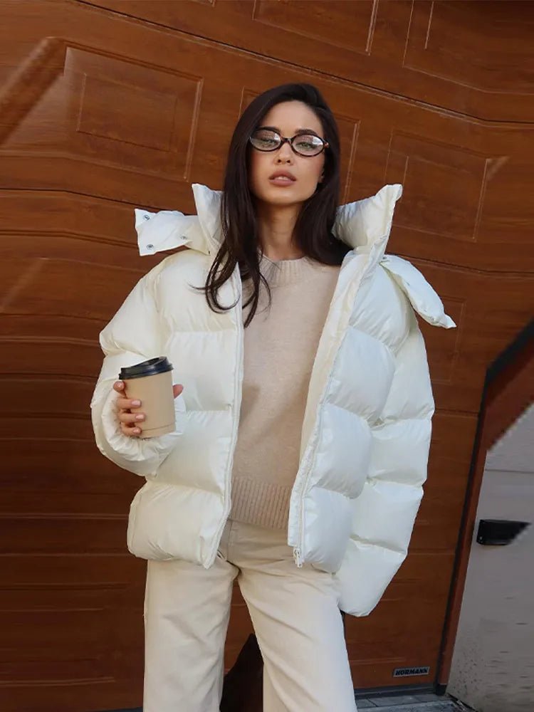 Women's Down Jacket, Cropped Fit, Shiny Finish - J&B; - 16 - Elvaroza.com