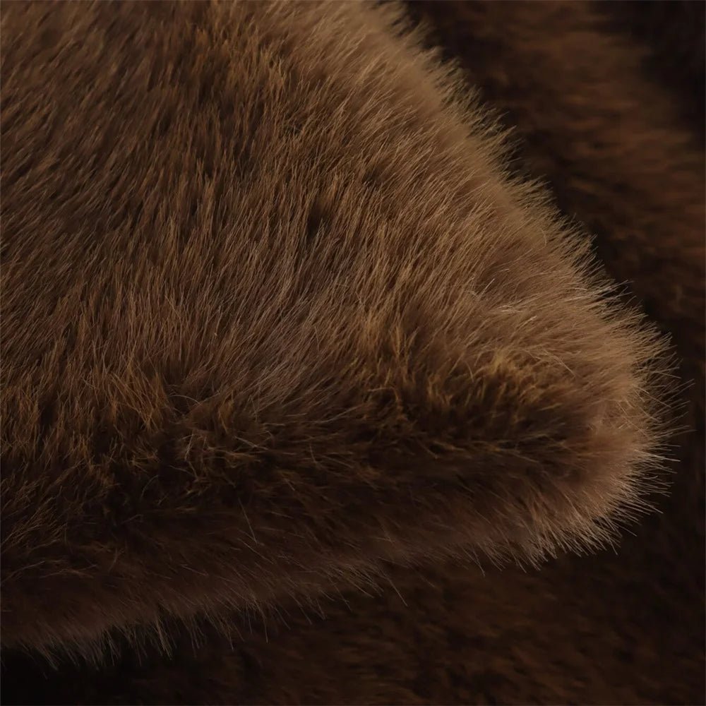 Women's Faux Fur Jacket, Cropped, Soft and Elegant - J&B; - 6 - Elvaroza.com