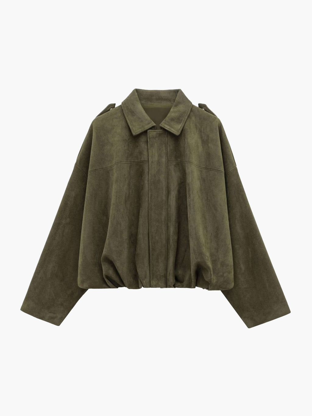 Women's Bomber Jacket, Oversized Fit with Zipper - J&B; - 1 - Elvaroza.com