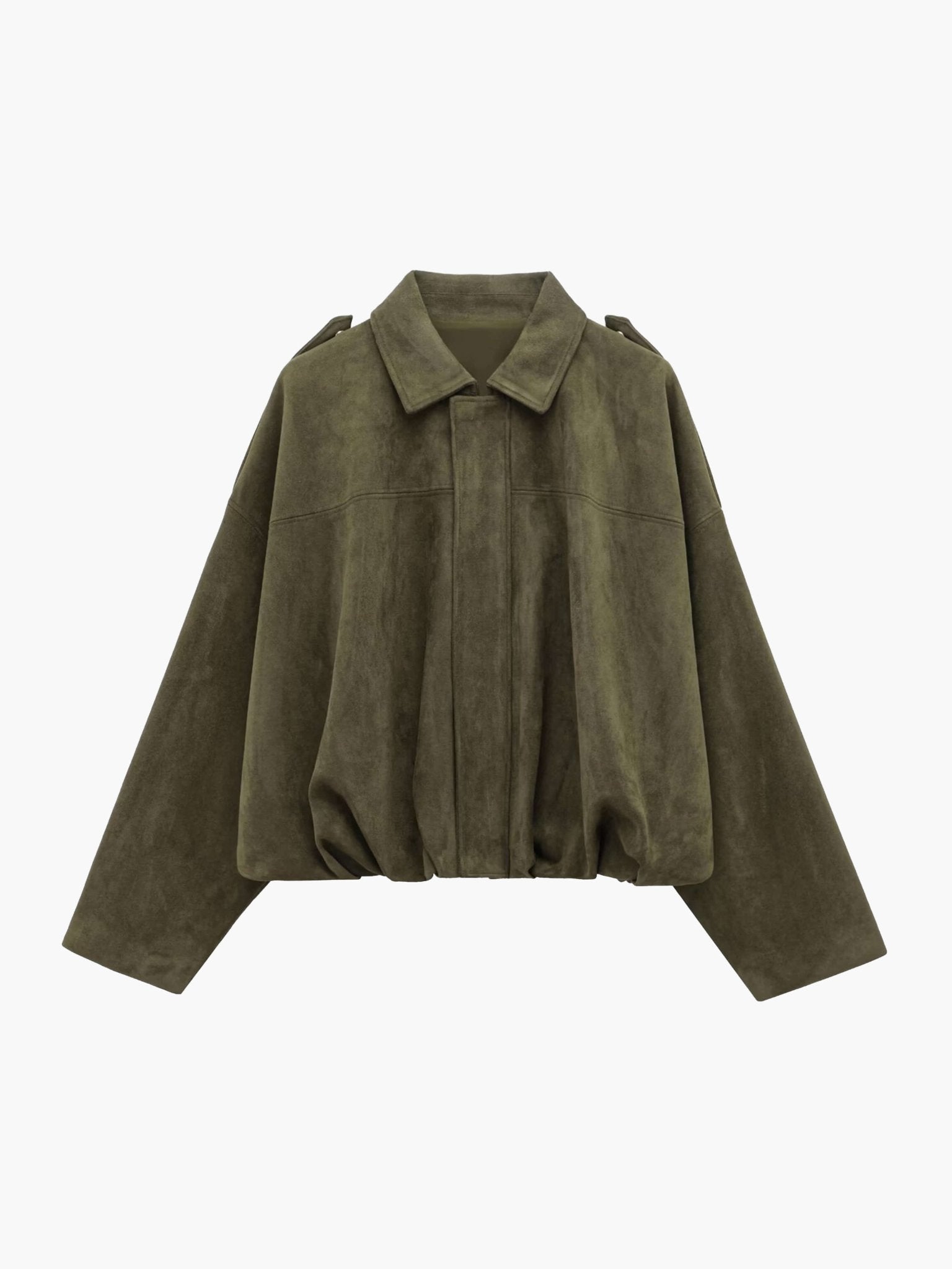 Women's Bomber Jacket, Oversized Fit with Zipper - J&B; - 1 - Elvaroza.com