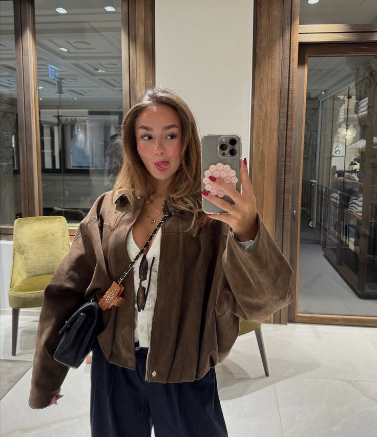Women's Bomber Jacket, Oversized Fit with Zipper - J&B; - 10 - Elvaroza.com