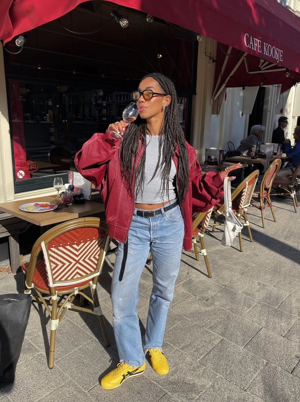 Women's Bomber Jacket, Oversized Fit with Zipper - J&B; - 9 - Elvaroza.com