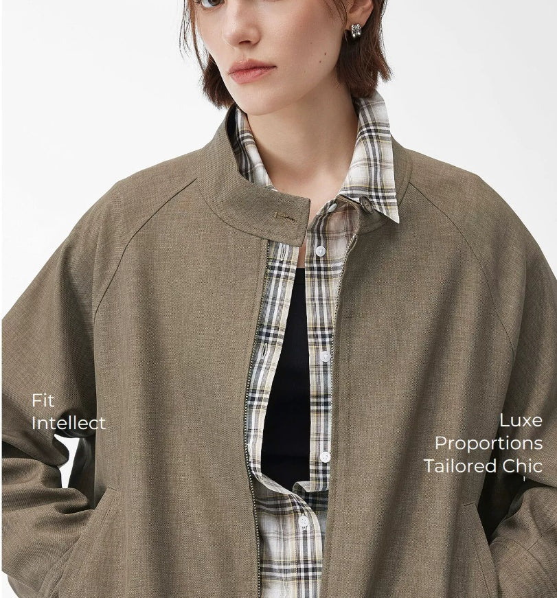 Women's zip-up bomber jacket with a casual fit - J&B; - 5 - Elvaroza.com