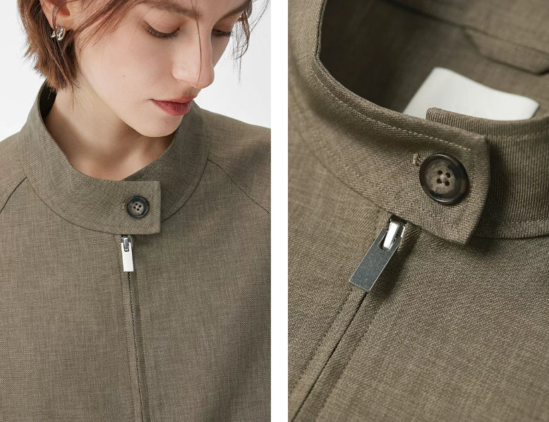 Women's zip-up bomber jacket with a casual fit - J&B; - 6 - Elvaroza.com