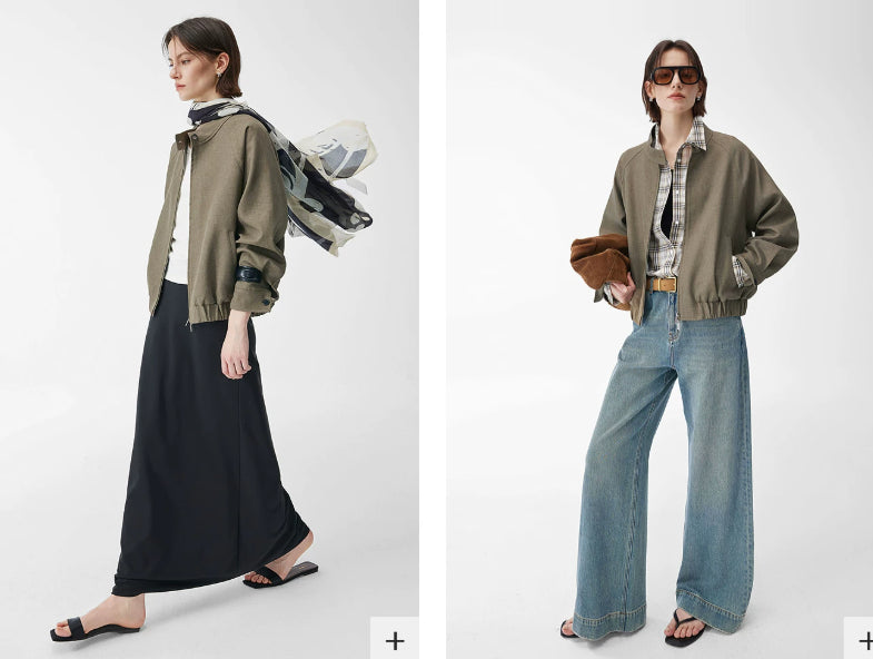 Women's zip-up bomber jacket with a casual fit - J&B; - 8 - Elvaroza.com