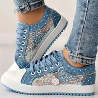 Lola – Women Casual Lace-Up Sneakers - Image 1