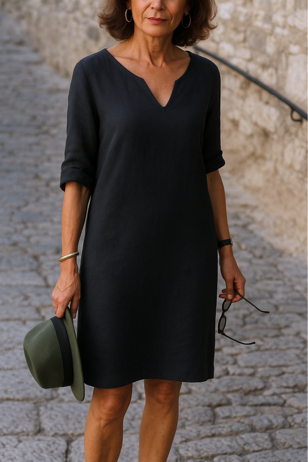 Elegant V-Neck Dress – Effortless Style for Every Occasion - Image 1