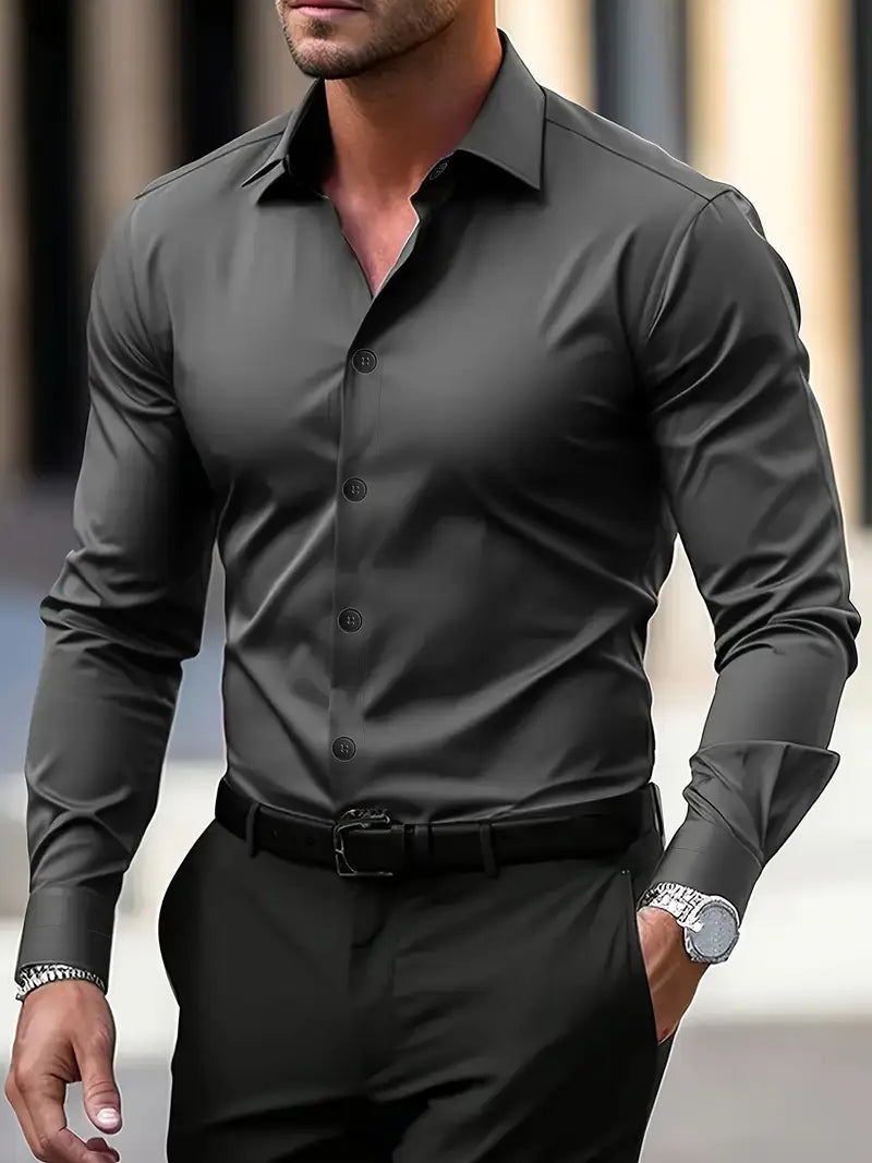 Adrián – Men's Slim Fit Long Sleeve Shirt