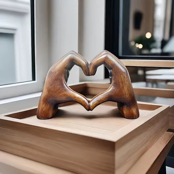 Heart-Shaped Hand Sculpture – Elegant Home Decor Piece - Image 6