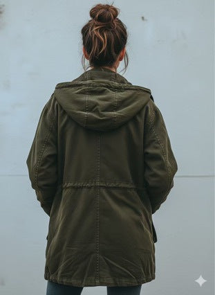 Stylish Women's Jacket with Hood and Pockets - J&B; - 2 - Elvaroza.com