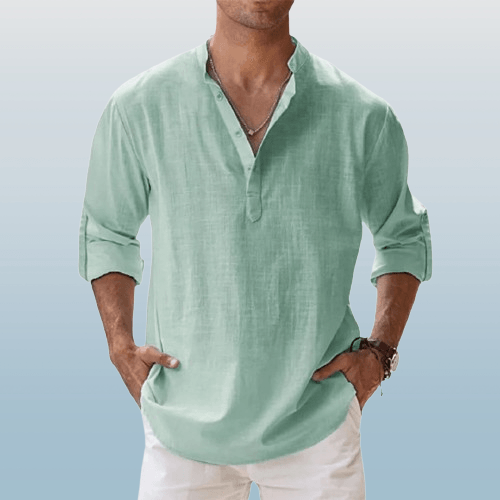Jonas – Summer Henley Shirt - Image 4