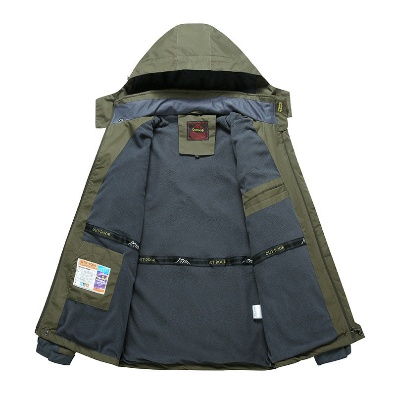 Men's Waterproof Jacket with Hood and Wind-Resistant Features - J&B; - 7 - Elvaroza.com