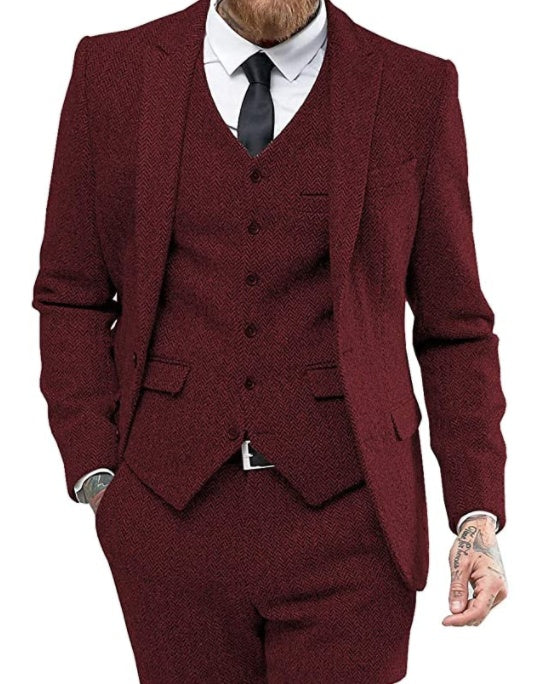 Carlo – Herringbone 3-piece Suit - Image 8