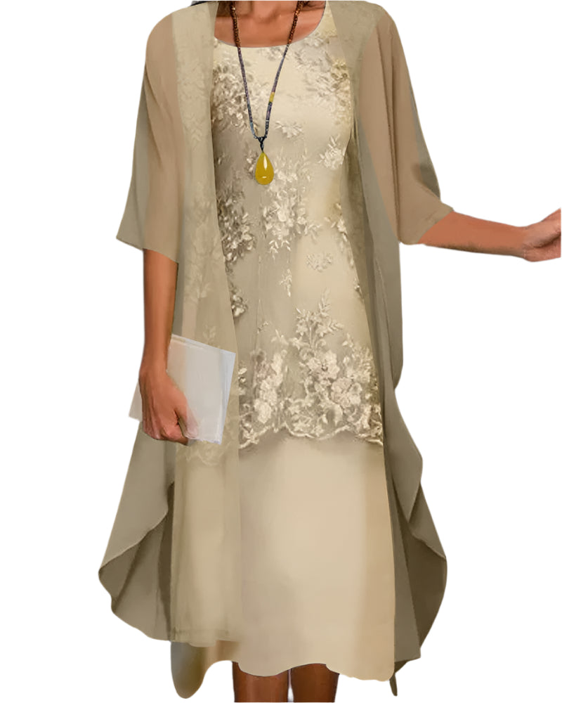 Emma – Women Elegant Floral Lace Dress - Image 2