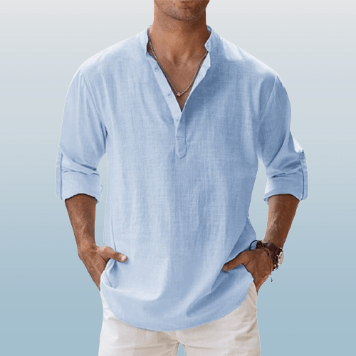 Jonas – Summer Henley Shirt - Image 2
