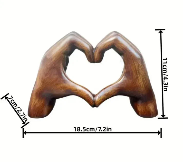 Heart-Shaped Hand Sculpture – Elegant Home Decor Piece - Image 8