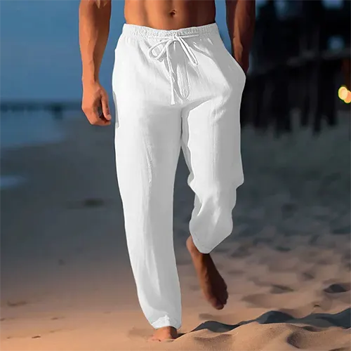 Erik –  Drawstring Elastic Waist Pants - Image 1