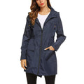 Women's Rain Jacket with Hood and Side Pockets - J&B; - 1 - Elvaroza.com