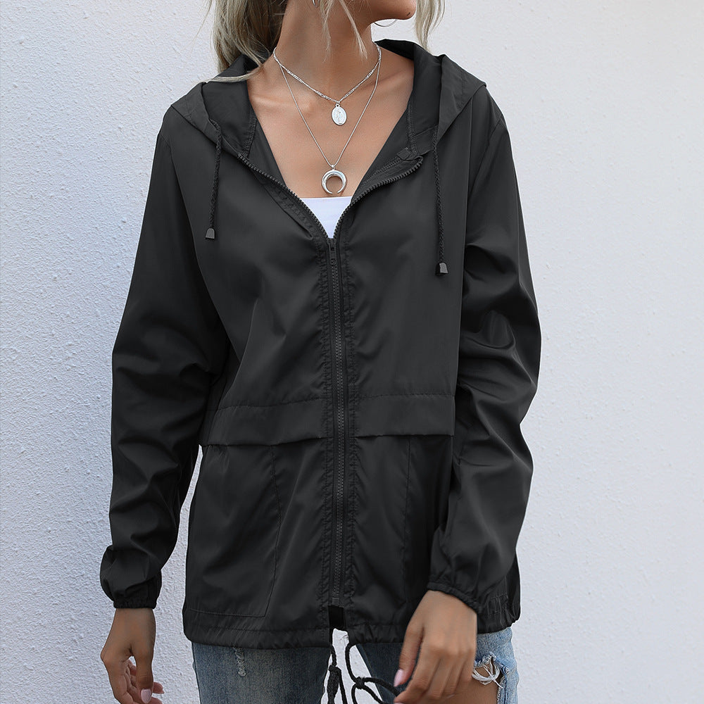 Lightweight women's jacket with a hood and a relaxed fit - J&B; - 1 - Elvaroza.com