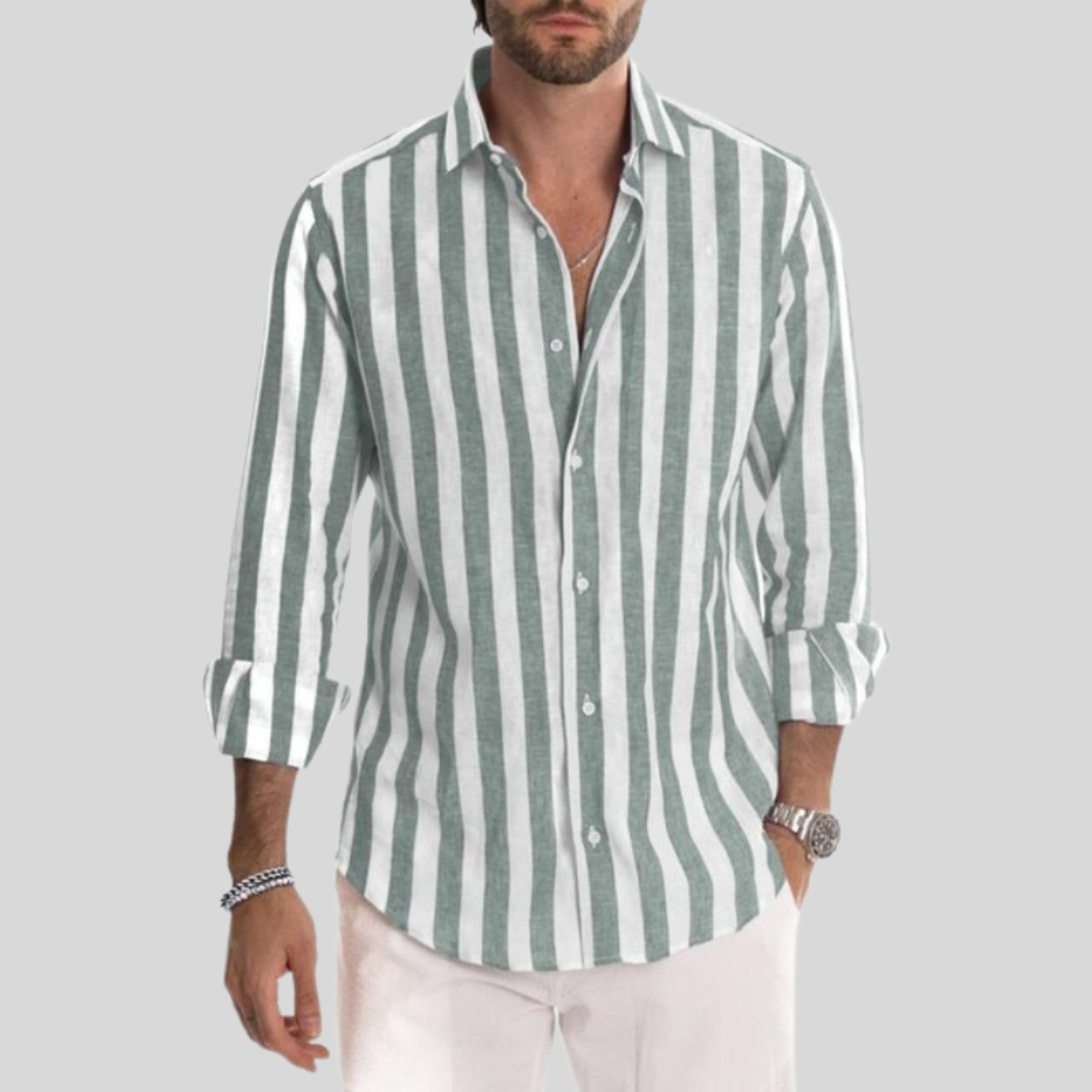 Dennis – Striped Long-Sleeve Shirt - Image 3