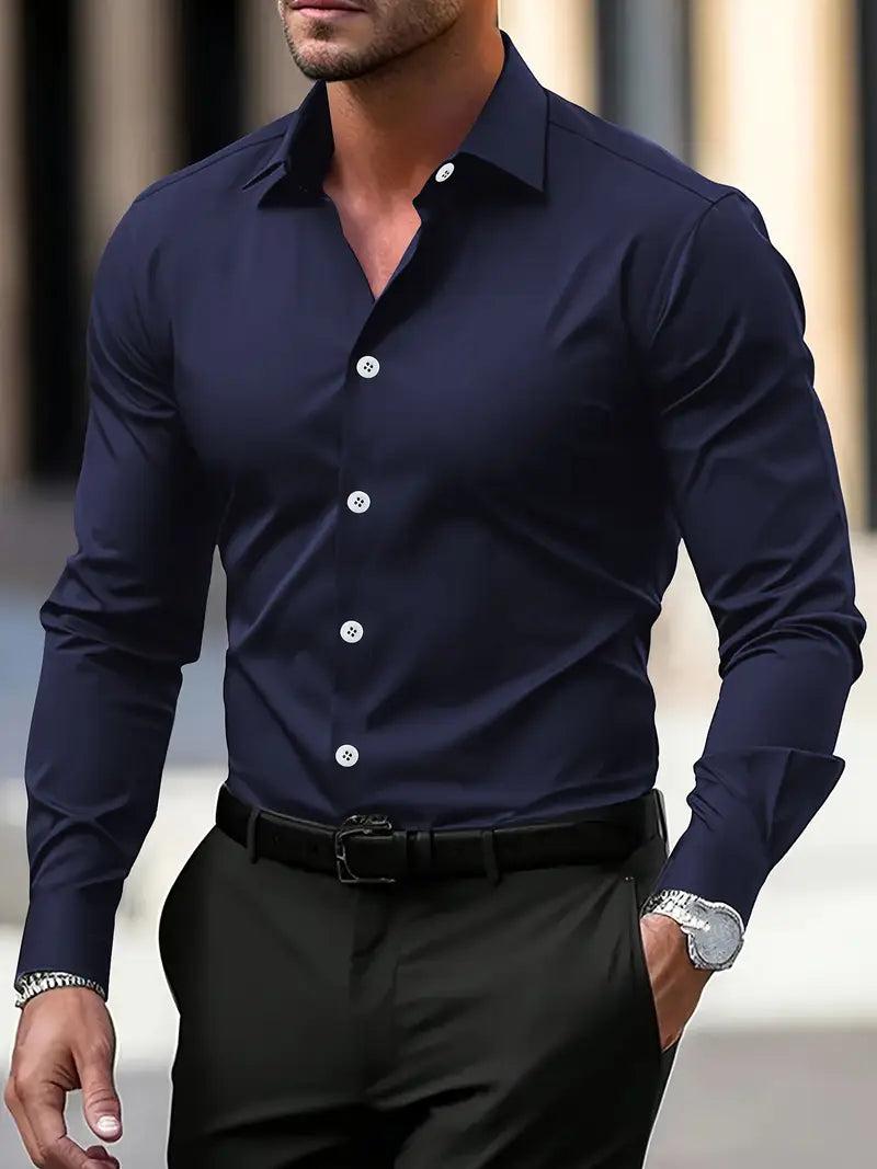 Adrián – Men's Slim Fit Long Sleeve Shirt