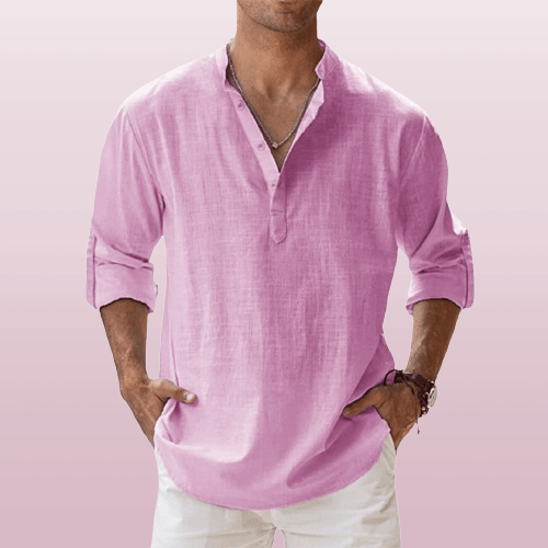 Jonas – Summer Henley Shirt - Image 11