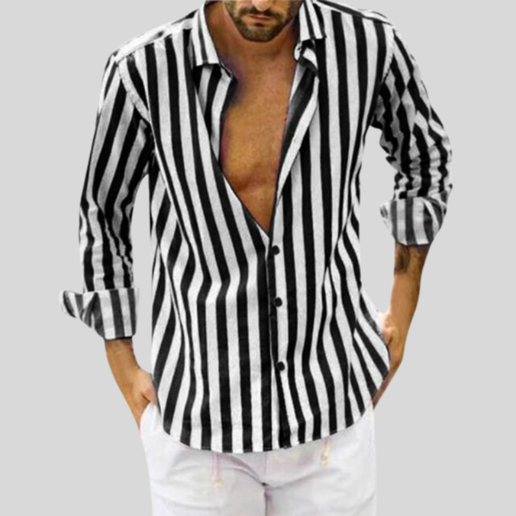 Dennis – Striped Long-Sleeve Shirt - Image 4