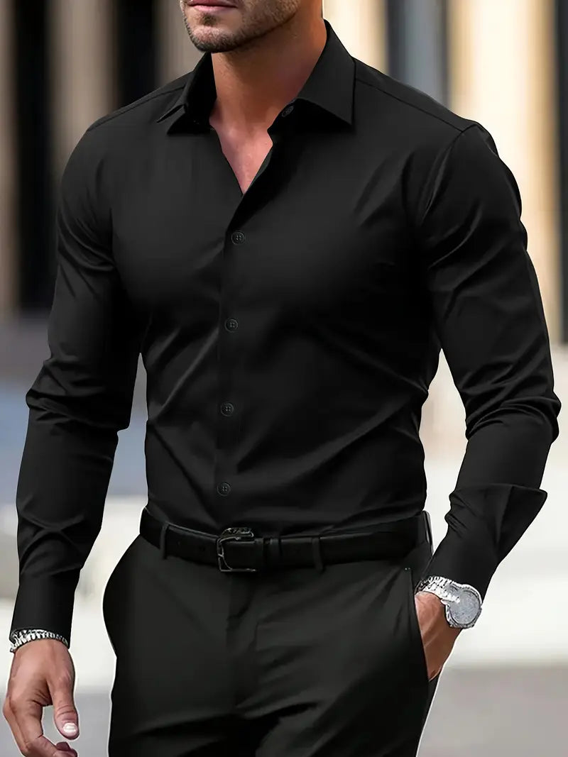 Adrián – Men's Slim Fit Long Sleeve Shirt